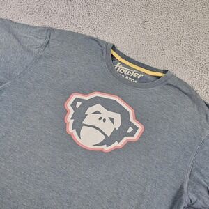 Howler Bros Shirt Mens 2XL Blue Monkey Logo Graphic Tee Tagless Crewneck Soft